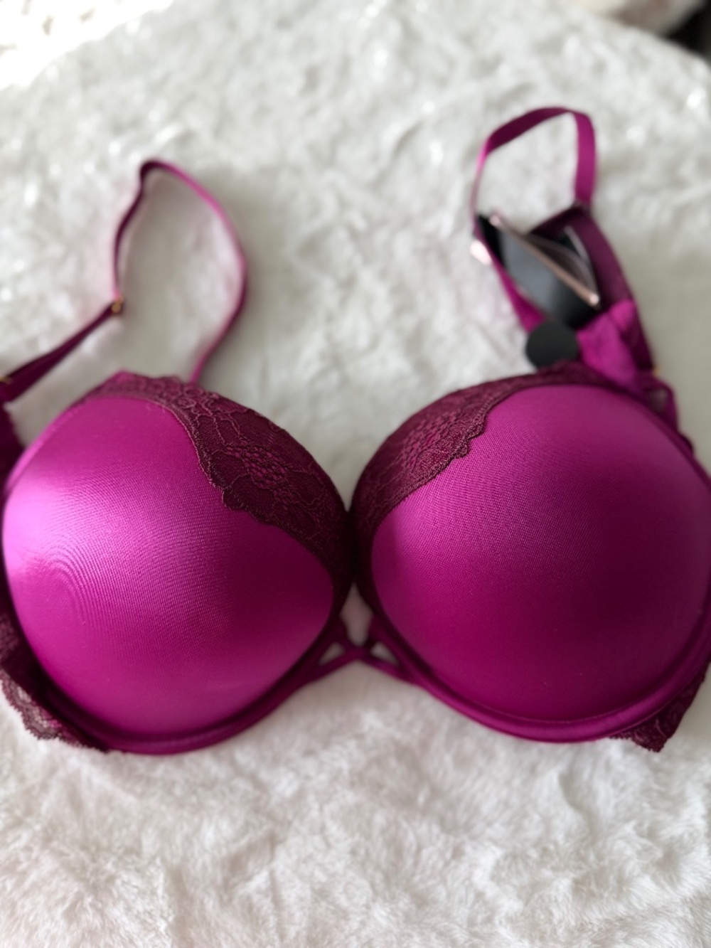Brand New Victoria secret 36 C Purple BOMBSHELL Lace Women's Bra